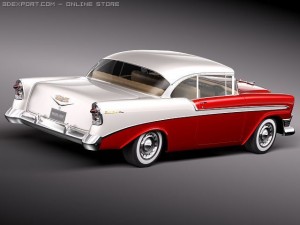 Chevrolet Bel Air 1956 Hardtop Coupe Modelo 3D