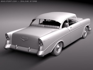 Chevrolet Bel Air 1956 Hardtop Coupe Modelo 3D