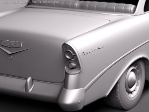 Chevrolet Bel Air 1956 Hardtop Coupe Modelo 3D