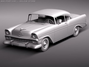 Chevrolet Bel Air 1956 Hardtop Coupe Modelo 3D