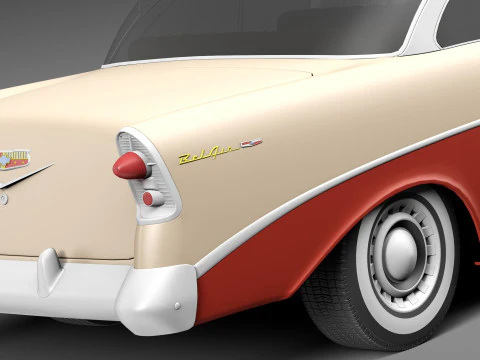 Chevrolet Bel Air kapalı tavanlı coupe 1956 3D Model