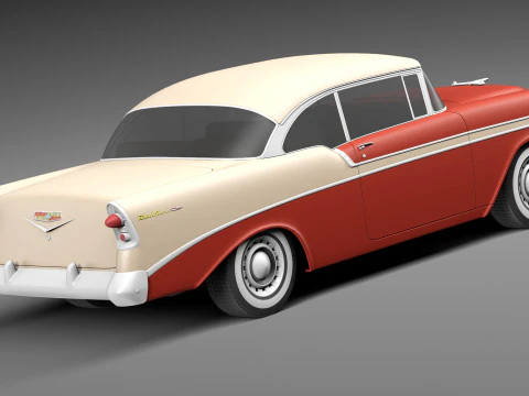 Chevrolet Bel Air kapalı tavanlı coupe 1956 3D Model