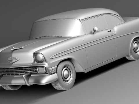 Chevrolet Bel Air hardtop coupe 1956 3D Model