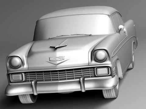 Chevrolet Bel Air kapalı tavanlı coupe 1956 3D Model