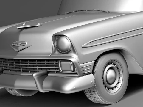 Chevrolet Bel Air kapalı tavanlı coupe 1956 3D Model