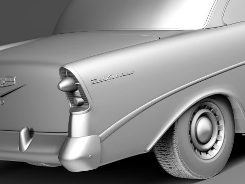 Chevrolet Bel Air kapalı tavanlı coupe 1956 3D Model