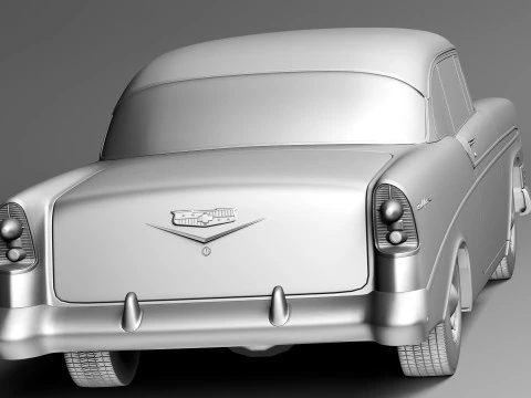 Chevrolet Bel Air kapalı tavanlı coupe 1956 3D Model