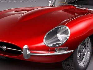 Jaguar Etype 1962 Coupe 3D Model