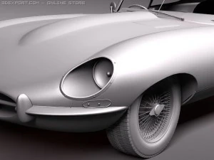 Jaguar Etype 1962 Coupe 3D Model