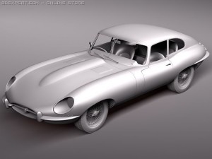 Jaguar Etype 1962 Coupe Modèle 3D