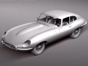 Jaguar Etype 1962 Coupe 3D Model