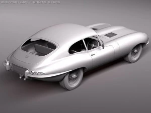 Jaguar Etype 1962 Coupe 3D Model