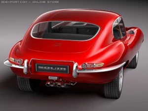 Jaguar Etype 1962 Coupe 3D Model