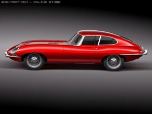 Jaguar Etype 1962 Coupe 3D Model