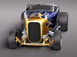 F32 Hot Rod Flame Custom 3D Model