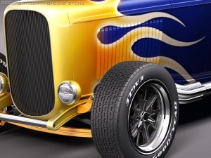 F32 Hot Rod Flame Custom Modèle 3D