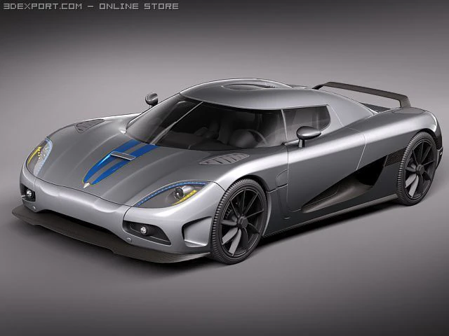 Koenigsegg Agera 2011 3D Model .c4d .max .obj .3ds .fbx .stl .blend