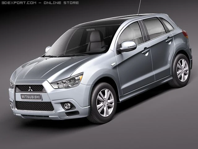 Mitsubishi Outlander Sport RVR ASX 3D Model .c4d .max .obj .3ds .fbx .stl .blend