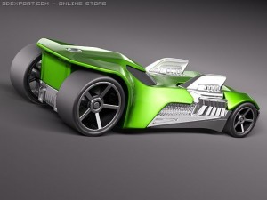 Hot Wheels Twin Mill Concept Car 3D Model