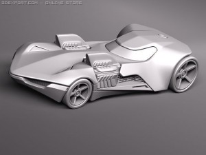Hot Wheels Twin Mill Concept Car 3D Model
