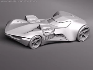 Hot Wheels Twin Mill Concept Car 3D Model