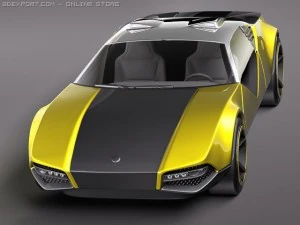 HotWheels LaFasta Futuristic Concept Car 3D Model