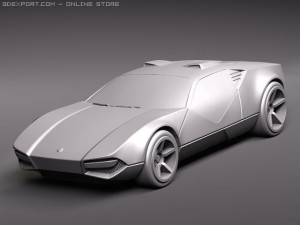 HotWheels LaFasta Futuristic Concept Car 3D Модель