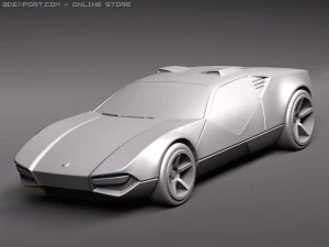 HotWheels LaFasta Futuristic Concept Car 3D Model