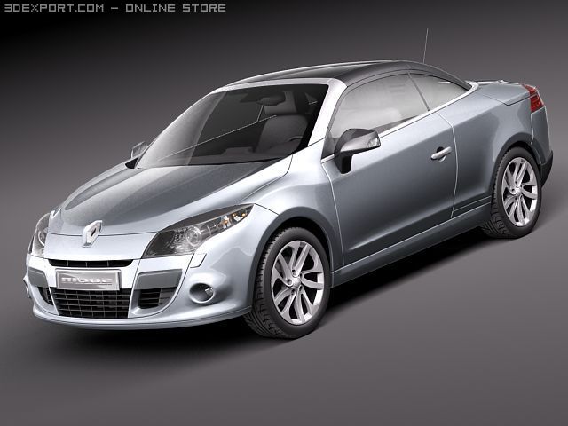 Renault Megane Coupe Cabriolet 2011 3Dモデル .c4d .max .obj .3ds .fbx .stl .blend 