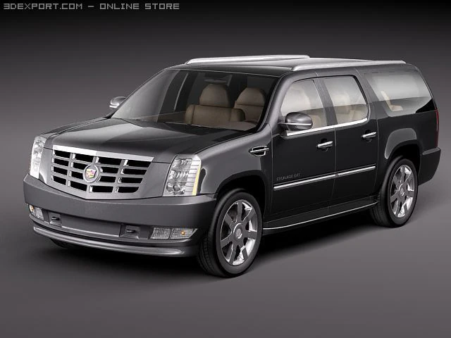 Cadillac Escalade ESV 2010 3D Model .c4d .max .obj .3ds .fbx .stl .blend 