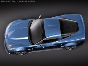 Chevrolet Corvette Z06 Carbon 2010 3D Model
