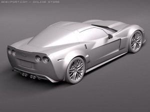 Chevrolet Corvette Z06 Carbon 2010 3D Model