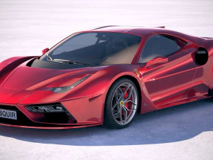 Ferrari 7x Design GTO Vision 3D Model