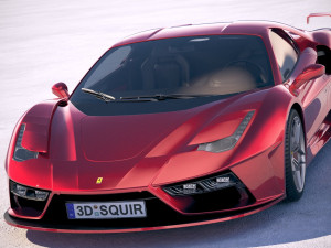 Ferrari 7x Design GTO Vision 3D Model