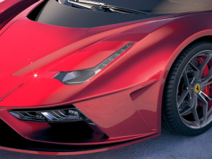 Ferrari 7x Design GTO Vision 3D Model