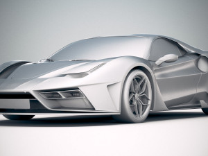 Ferrari 7x Design GTO Vision 3D Model