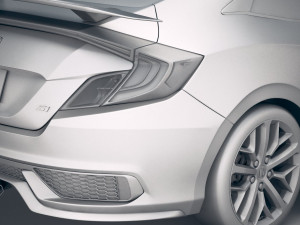 Honda Civic Si Coupe 2020 3D Model