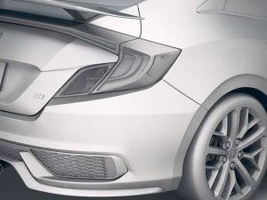 Honda Civic Si Coupe 2020 3D Model