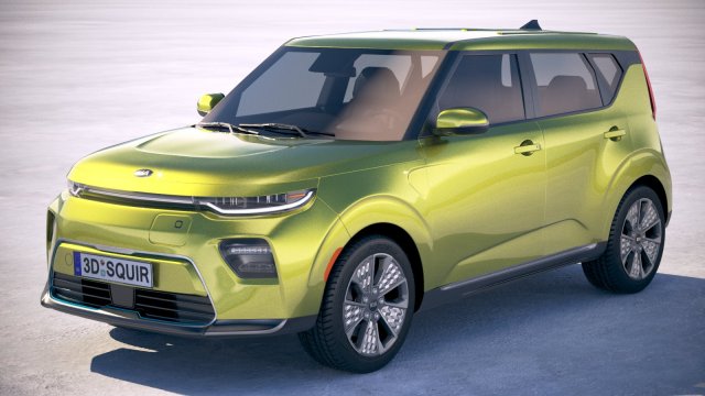 Kia Soul EV 2020 Modelo 3D .c4d .max .obj .3ds .fbx .stl .blend