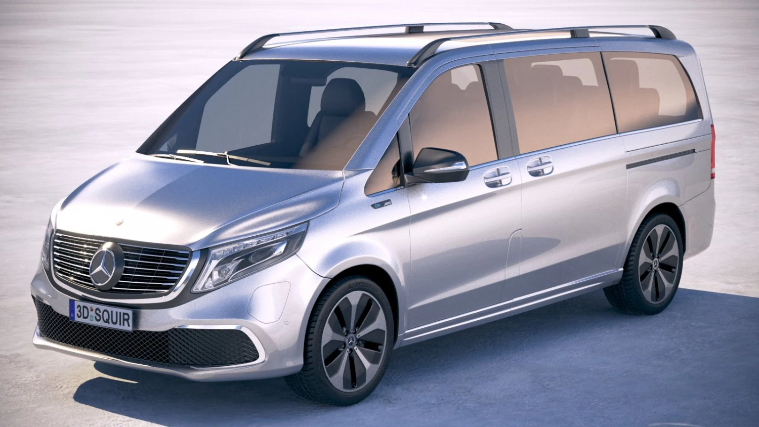 Mercedes-Benz V-class EQV 2020 3D Model .c4d .max .obj .3ds .fbx .stl .blend 