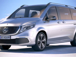 Mercedes-Benz V-class EQV 2020 3D Model