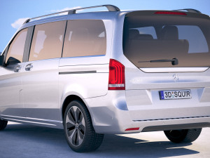 Mercedes-Benz V-class EQV 2020 3D Model