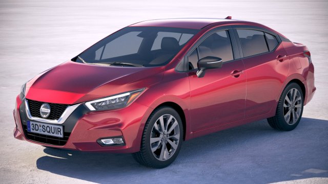 Nissan Versa 2020 3D Модель .c4d .max .obj .3ds .fbx .stl .blend