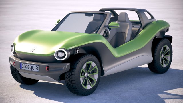 Volkswagen ID Buggy 2020 3D Model .c4d .max .obj .3ds .fbx .stl .blend