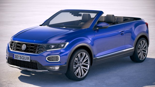 Volkswagen T-roc Cabrio 2020 3D Модель .c4d .max .obj .3ds .fbx .stl .blend