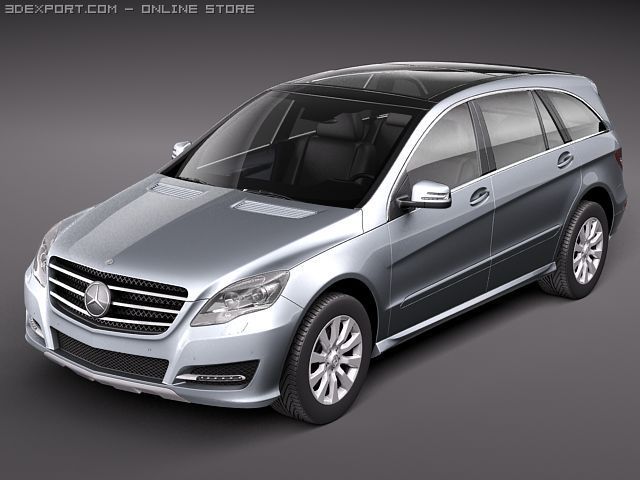 Mercedes-Benz R-class 2011 3D Model .c4d .max .obj .3ds .fbx .stl .blend