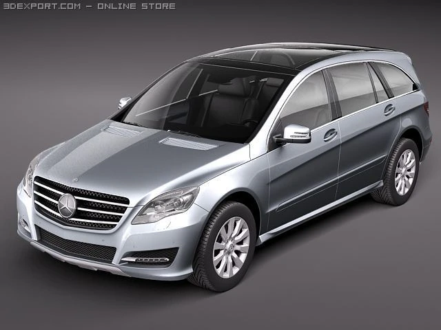 Mercedes-Benz R-class 2011 3D Model .c4d .max .obj .3ds .fbx .stl .blend 