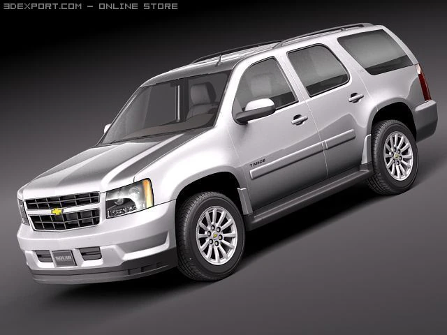 Chevrolet Tahoe Hybrid 2010 3D Model .c4d .max .obj .3ds .fbx .stl .blend 
