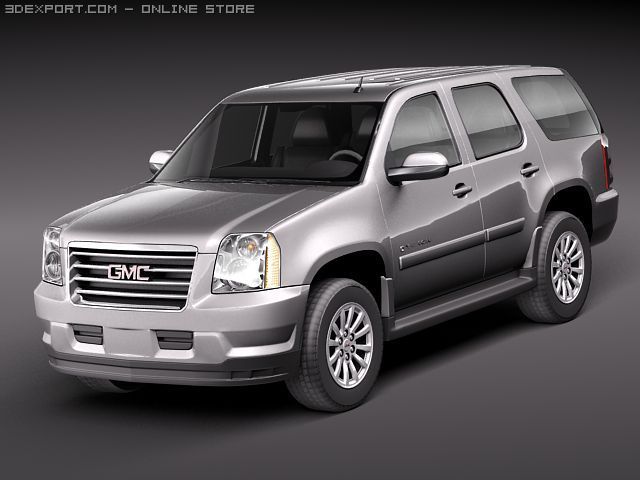 GMC Yukon Hybrid 2010 midpoly Modelo 3D .c4d .max .obj .3ds .fbx .stl .blend 
