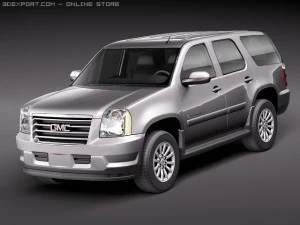 GMC Yukon Hybrid 2010 midpoly 3D Model